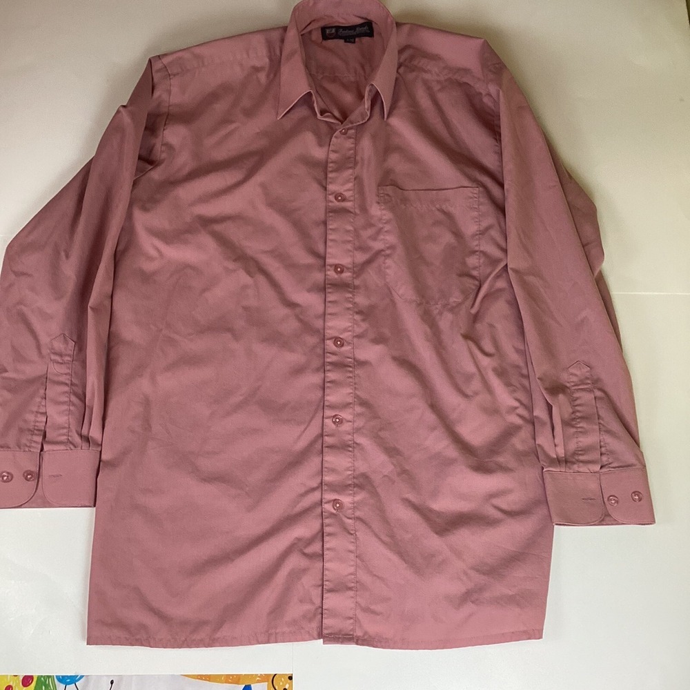Fortino Landi Mens Shirt Size 16-16.5 Long Sleeve Dress Shirt Button Up 34-35